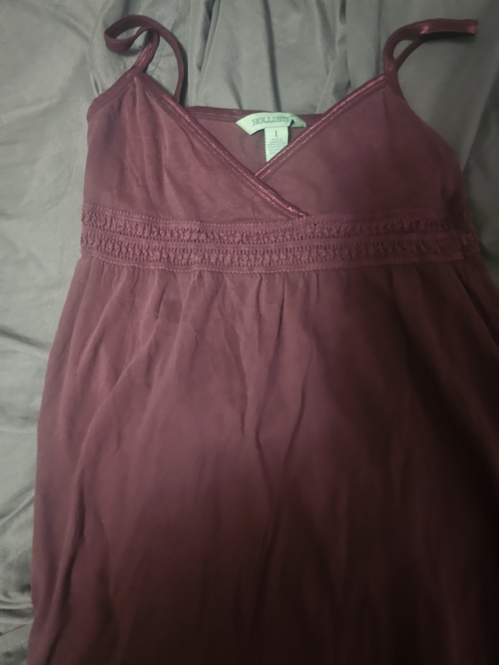 Hollister Deep Plum Spaghetti Strap Tank Dress